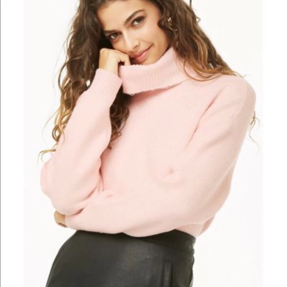 Forever 21 Pink Turtleneck Sweater
